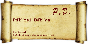 Pócsi Dóra névjegykártya